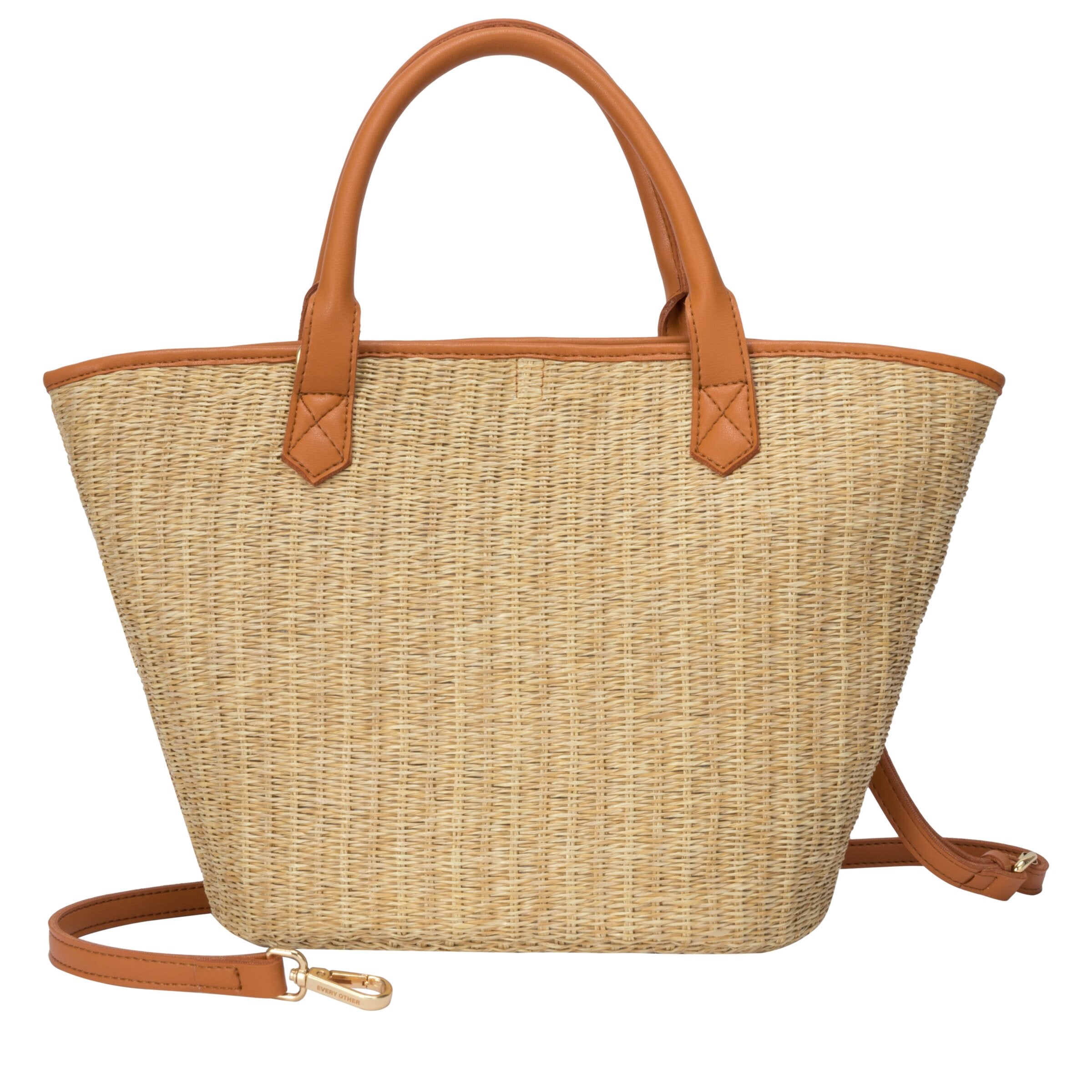 Every Other Large Twin Strap Tote Bag - Tan